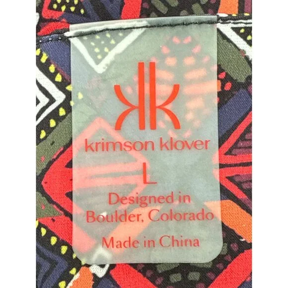 Krimson Klover women’s L‎ Sleeveless Halter Maxi Dress With Geometric Pattern - Picture 7 of 9